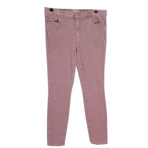Ann Taylor LOFT Modern Skinny Corduroy Pants Dusty Rose Pink High Rise 10